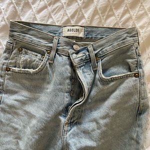 Agolde Riley high rise straight crop jeans